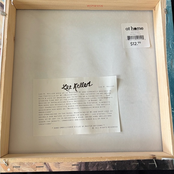 Floral French Bulldog Canvas Art - Picture 2 of 2